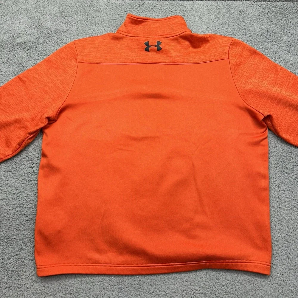 Under Armour 1286334 Mens Large 1/4 Zip Clemson Tigers L/S Fleece Pullover
